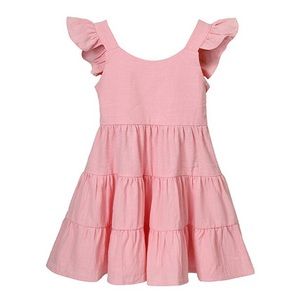 PatPat Ruffle Flutter Sleeves A-Line Sun Dress Size 3-4 years